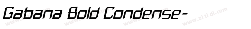 Gabana Bold Condense字体转换